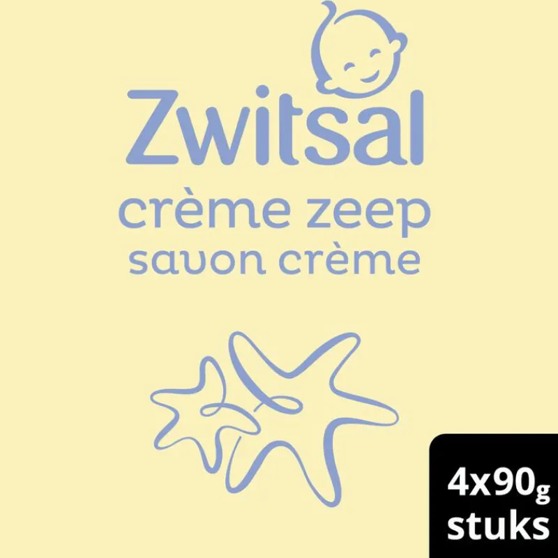 Zwitsal Crème Zeep 4-pack 360 GR